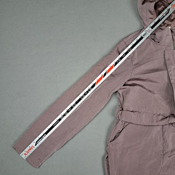 Lululemon Rain Jacket Womens 6 Misty Mocha Belted Water Repellent Athletic - Picture 8 of 14